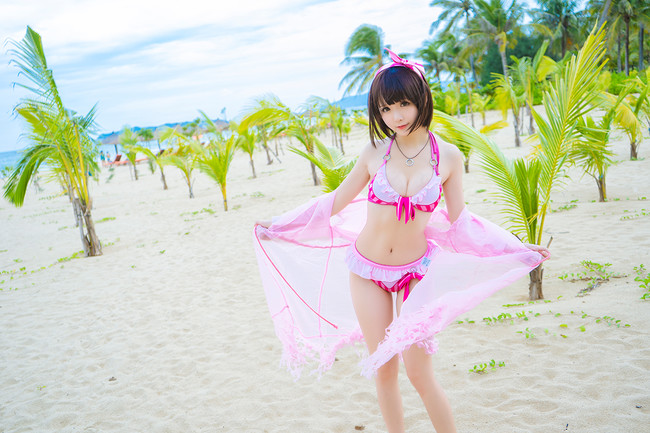 图片[2]-COS正片路人女主的养成方法加藤惠泳装水着cosCN星之迟迟-COS世界