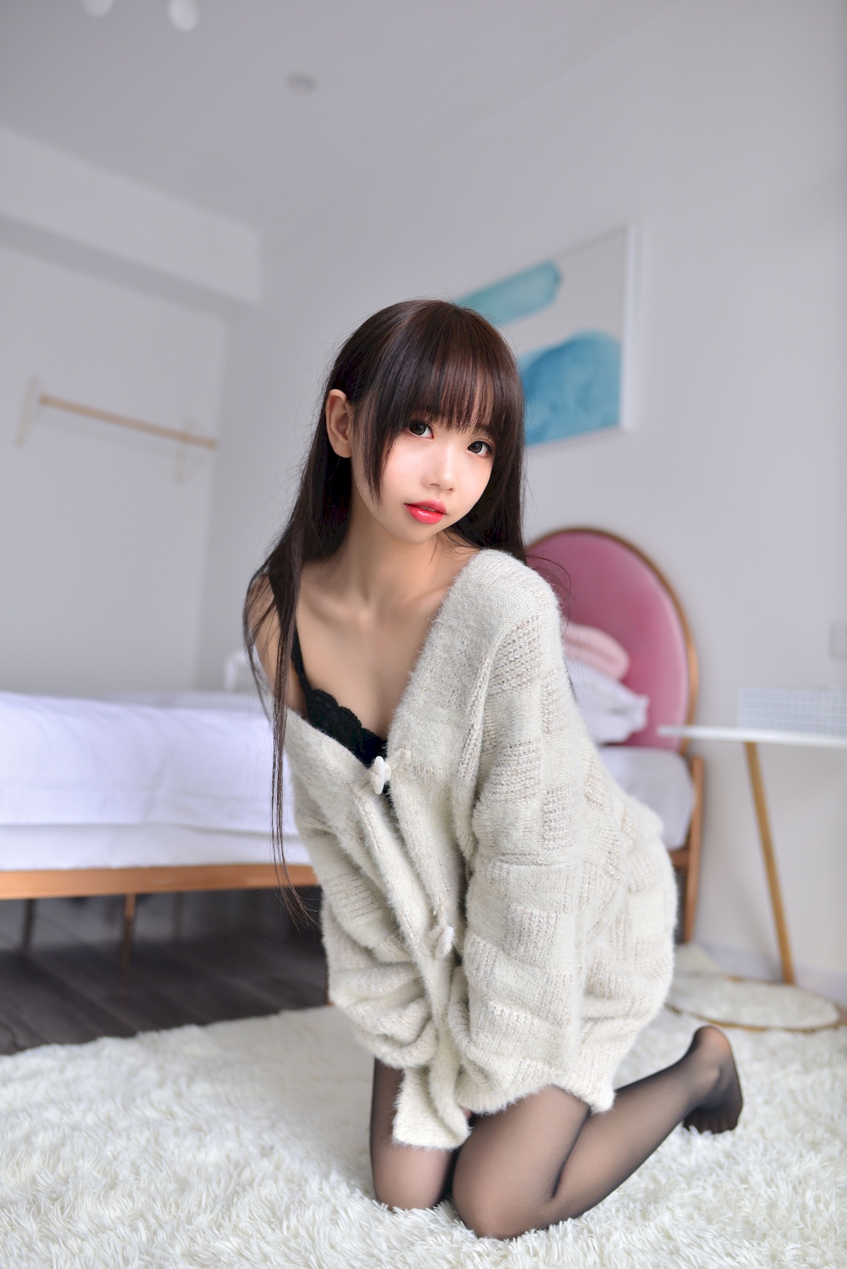 图片[3]-Cos小姐姐-雪琪SAMA-毛衣少女-COS世界