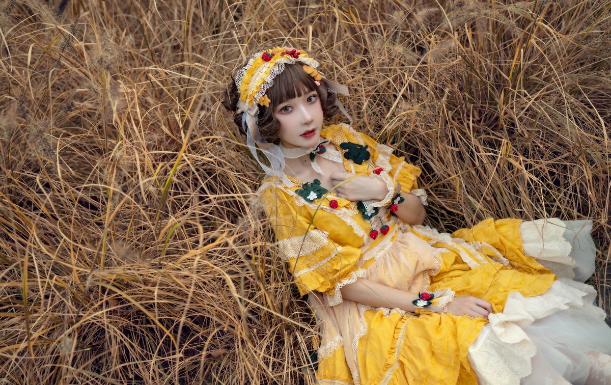 【cosplay】-阿包也是兔娘 NO.07 lolita黄裙-COS世界