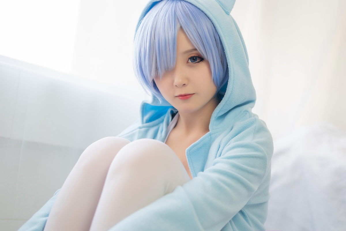 图片[5]-【cosplay】秋楚楚 蕾姆睡衣 [40P-93MB]-COS世界