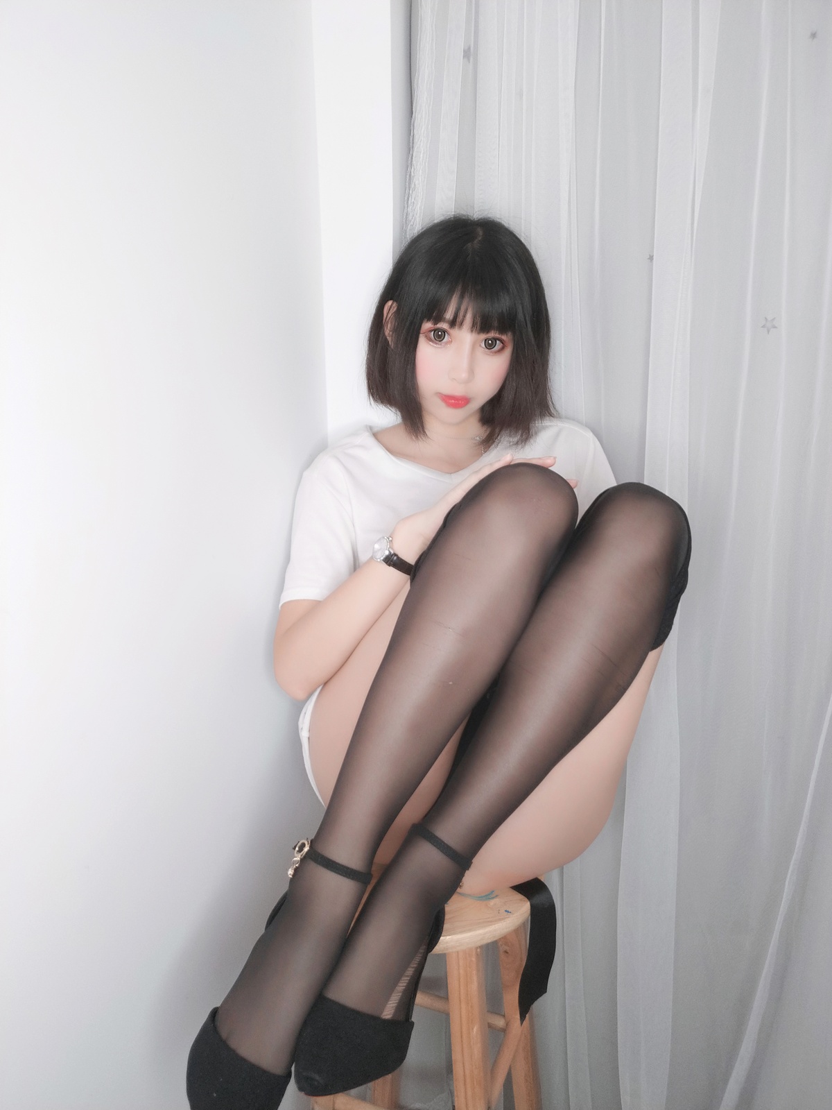 【coser】-黑米粥-NO.002 白色T恤-COS世界