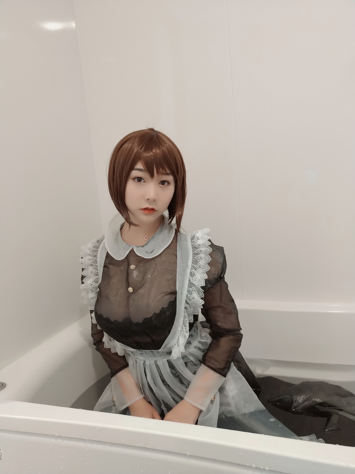 图片[2]-【coser】@三刀刀miido-NO.016-透明女仆-COS世界