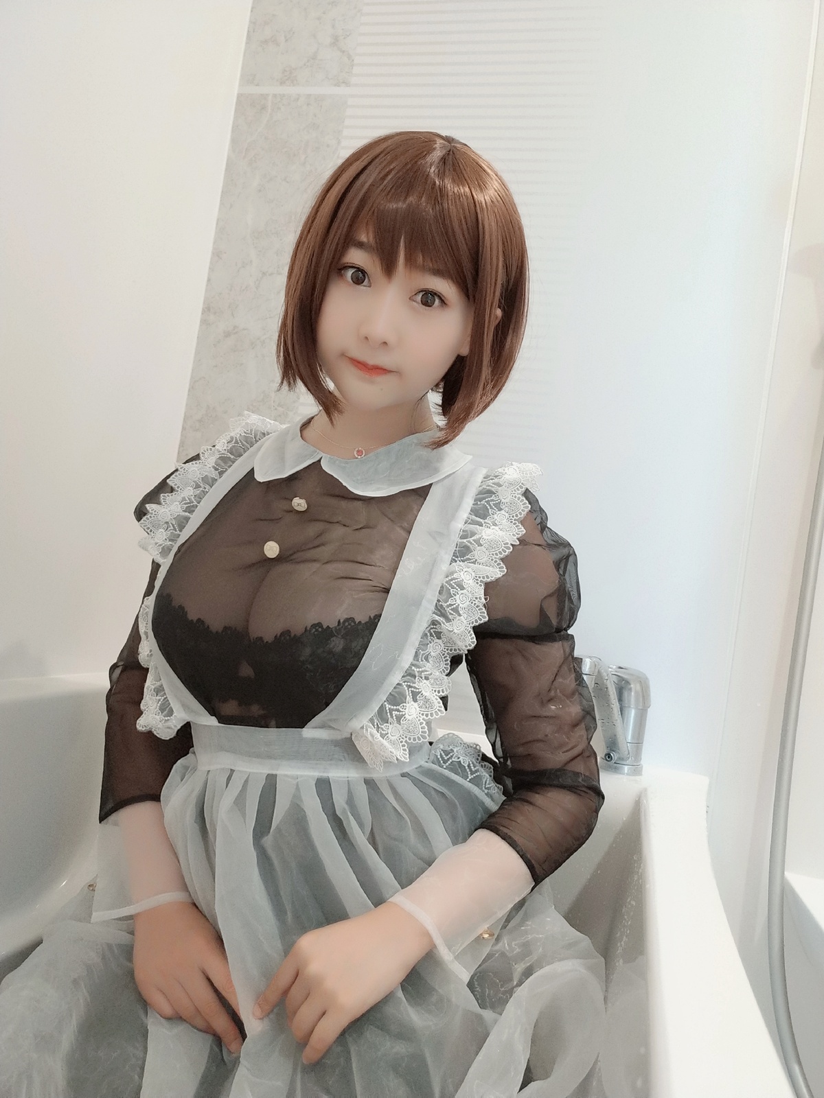 图片[3]-【coser】@三刀刀miido-NO.016-透明女仆-COS世界