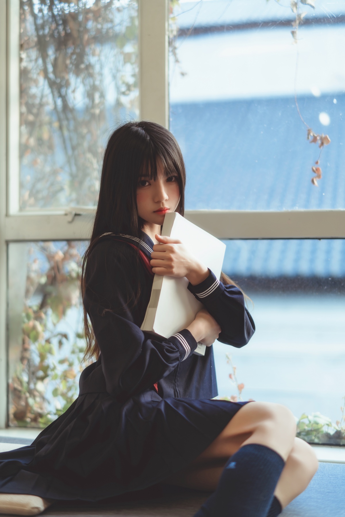 图片[5]-【coser】012【桜桃喵】（小少女）黑色水手服-COS世界