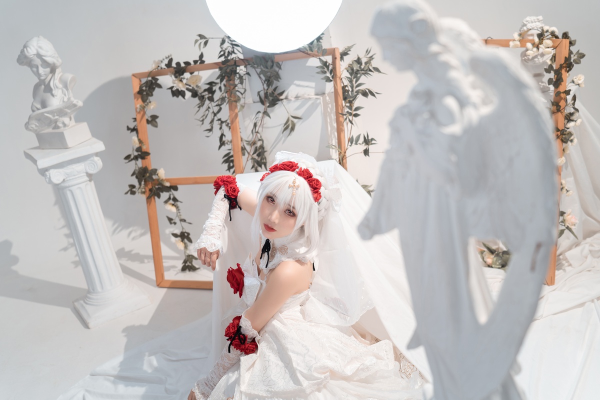 微博Coser@面饼仙儿 NO.091 德丽莎婚纱-COS世界