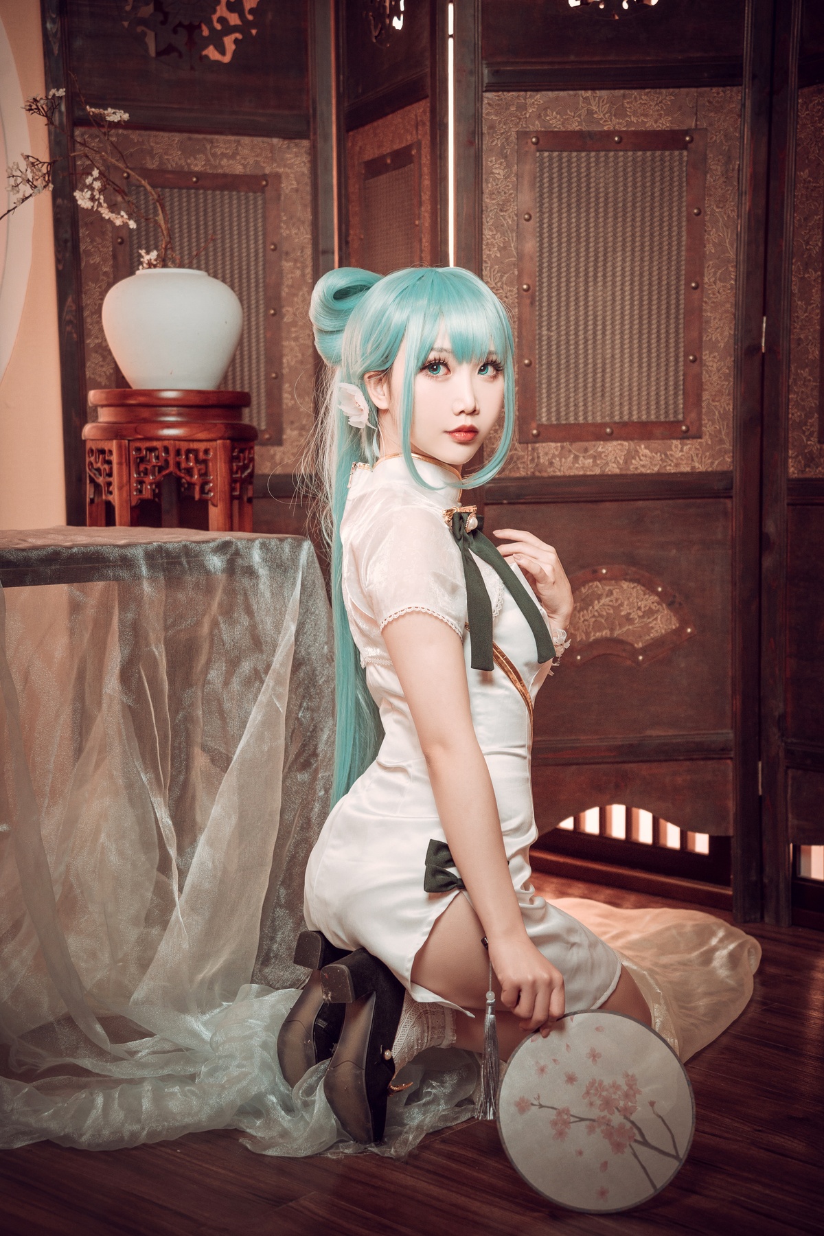 图片[4]-微博Coser@面饼仙儿 NO.097 初音旗袍-COS世界
