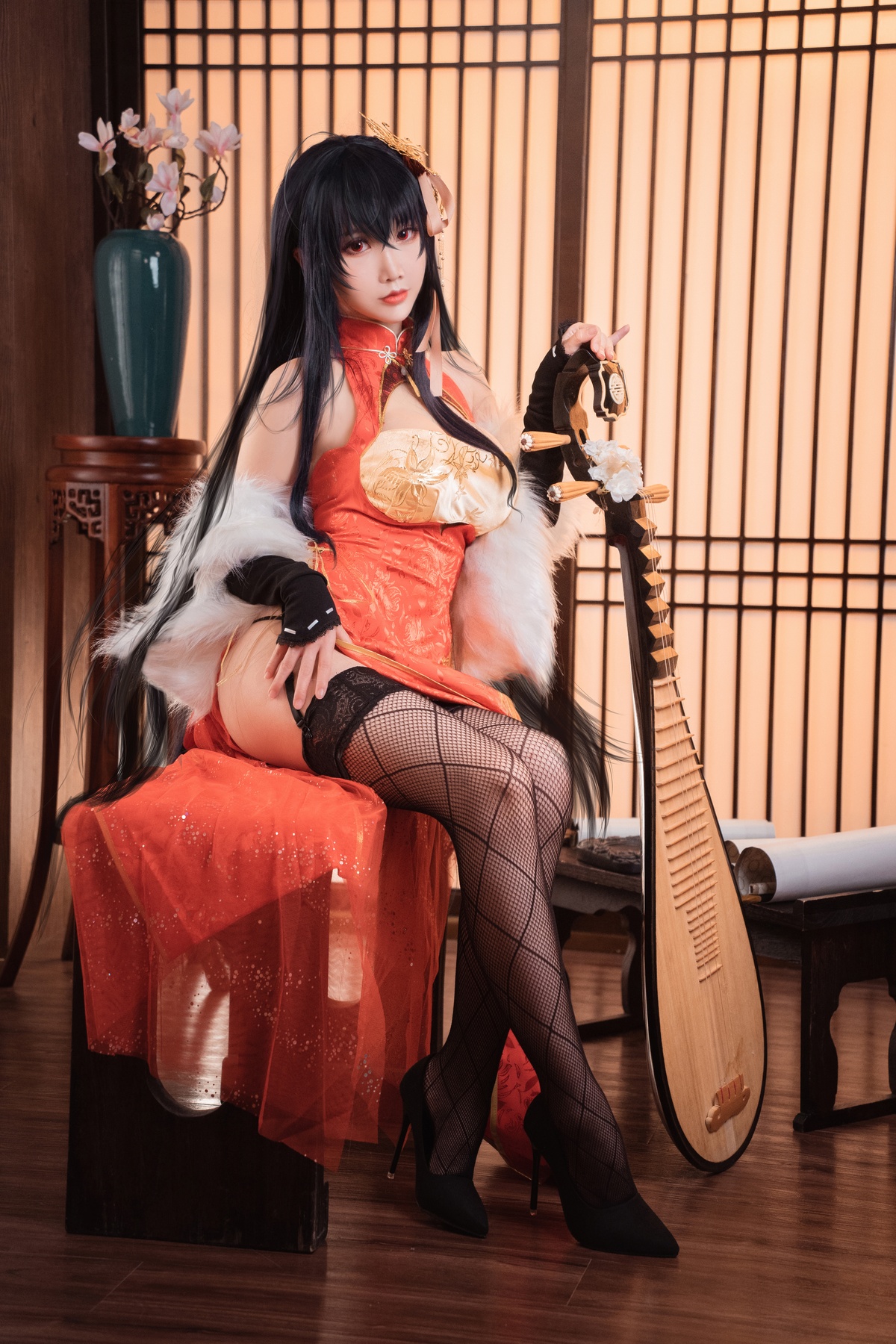 微博Coser@面饼仙儿 NO.100 大凤旗袍-COS世界