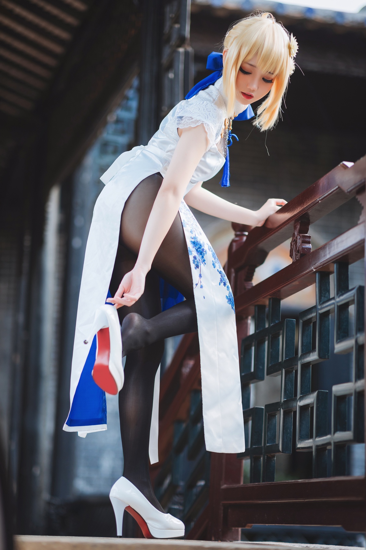 「知名coser」焖焖碳 - NO.01 saber旗袍-COS世界