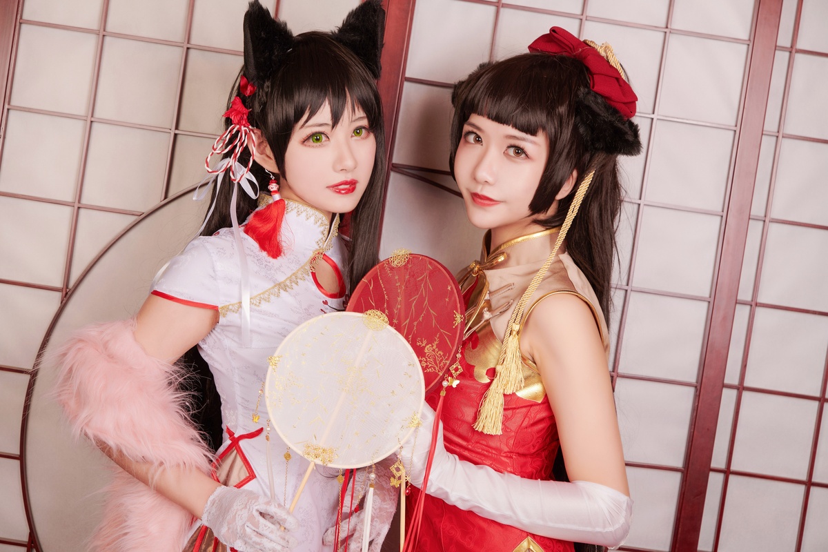 源纱希喵喵喵 – NO.04 &Meiyi_烛墨 犬獒旗袍-COS世界