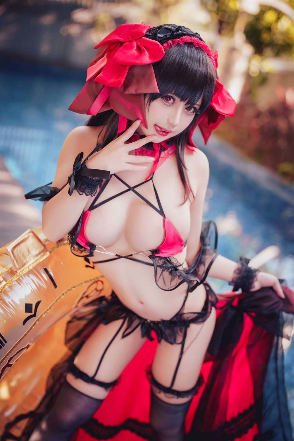 图片[3]-沖田凜花Rinka Kurumi Tokisaki Swimsuit-COS世界