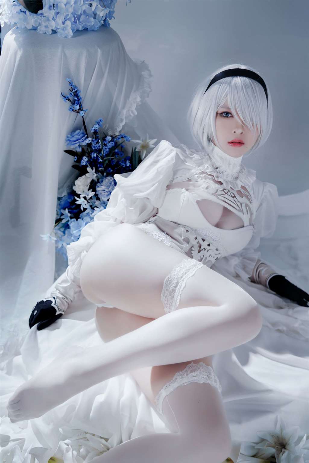 图片[4]-半半子 Automataヨルハ二号B型 白いドレス-COS世界