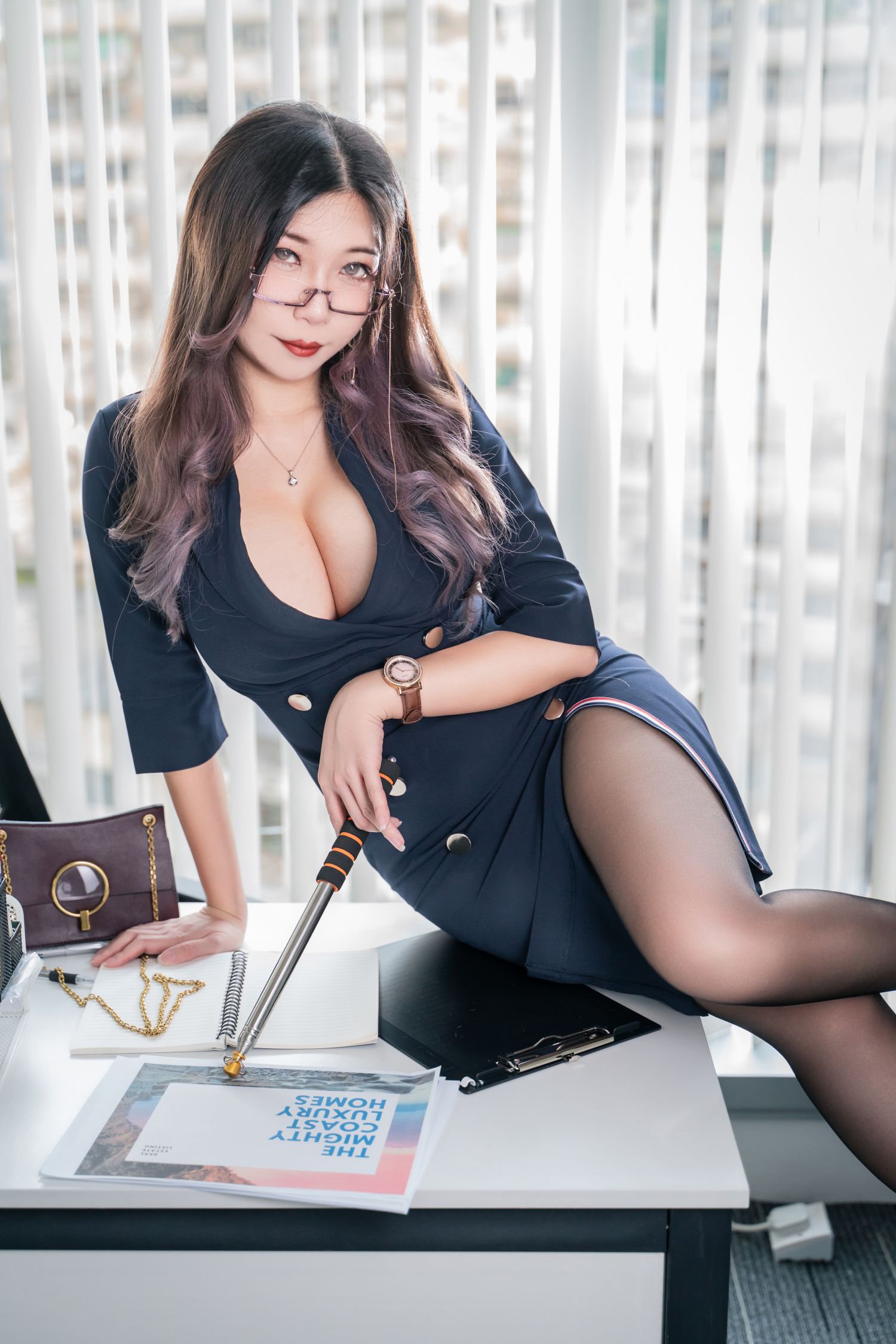 图片[4]-小琪 黑丝美女上司-COS世界