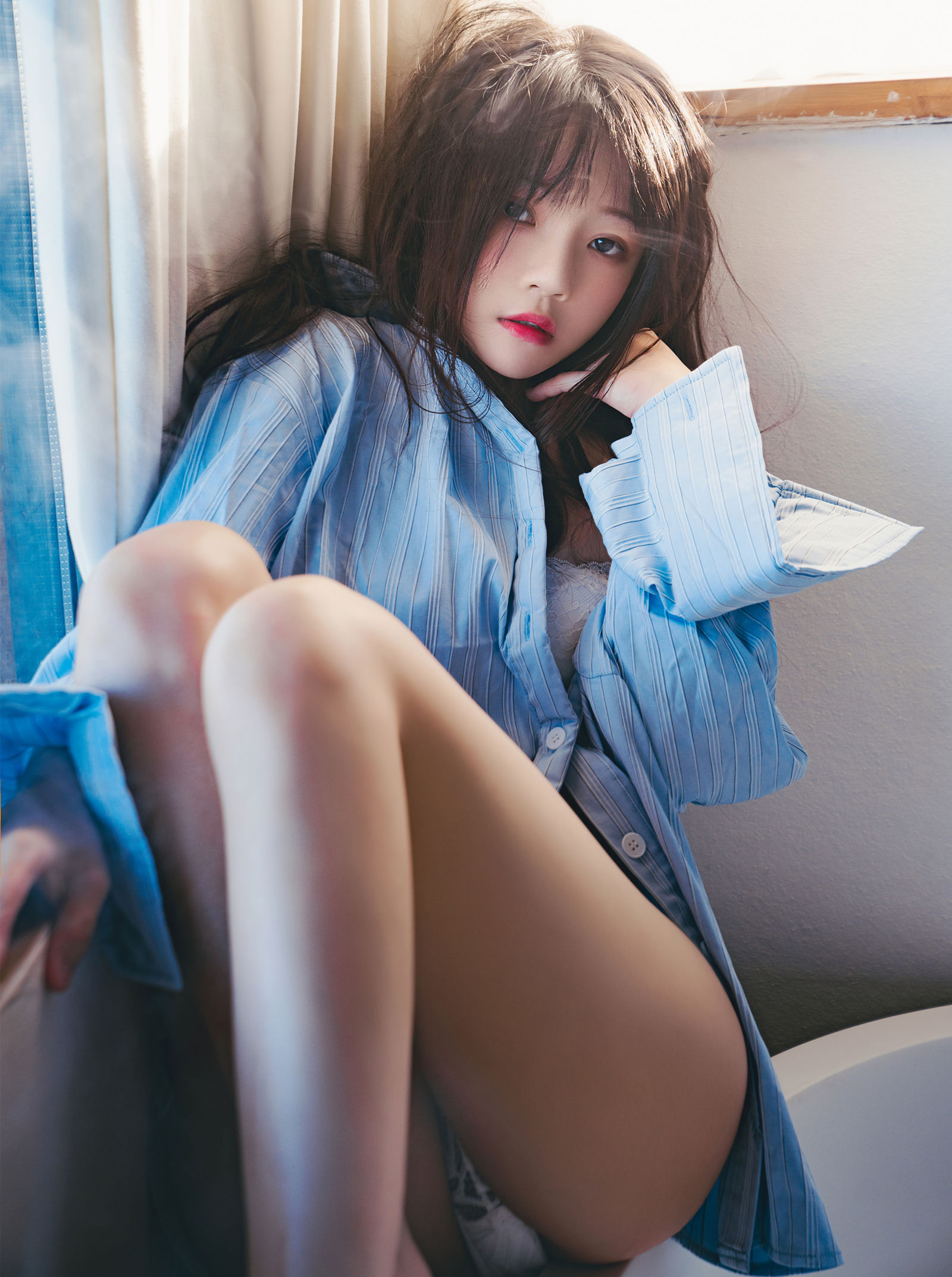 桜桃喵 蓝衬衫-COS世界