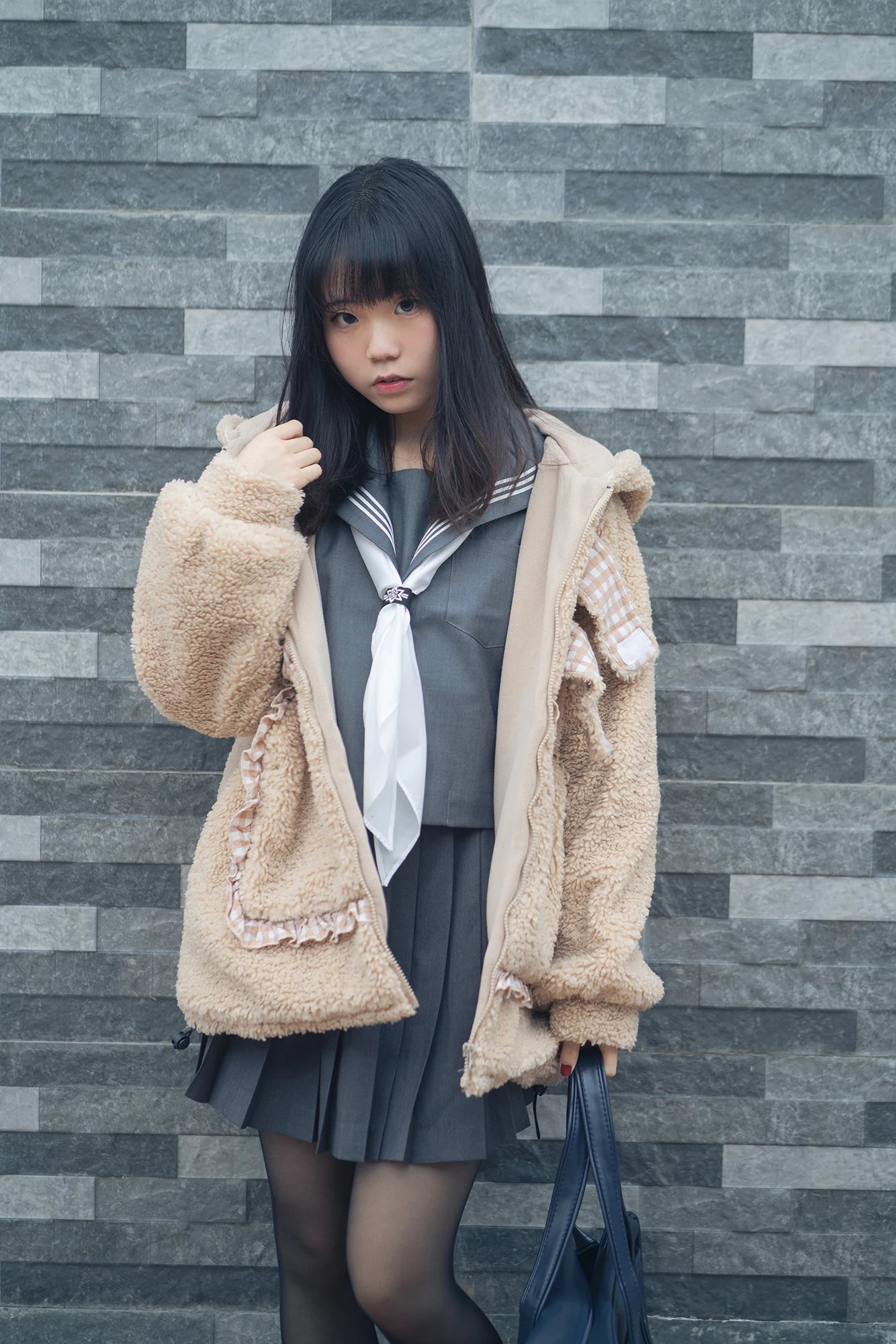 图片[2]-一只小栗奈 熊熊JK女友-COS世界