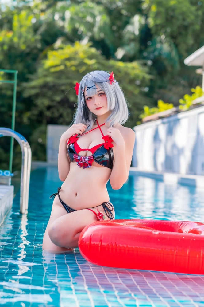 图片[4]-Xiaoyukiko – 沙花叉库洛艾 水着  21P  [21P]-COS世界