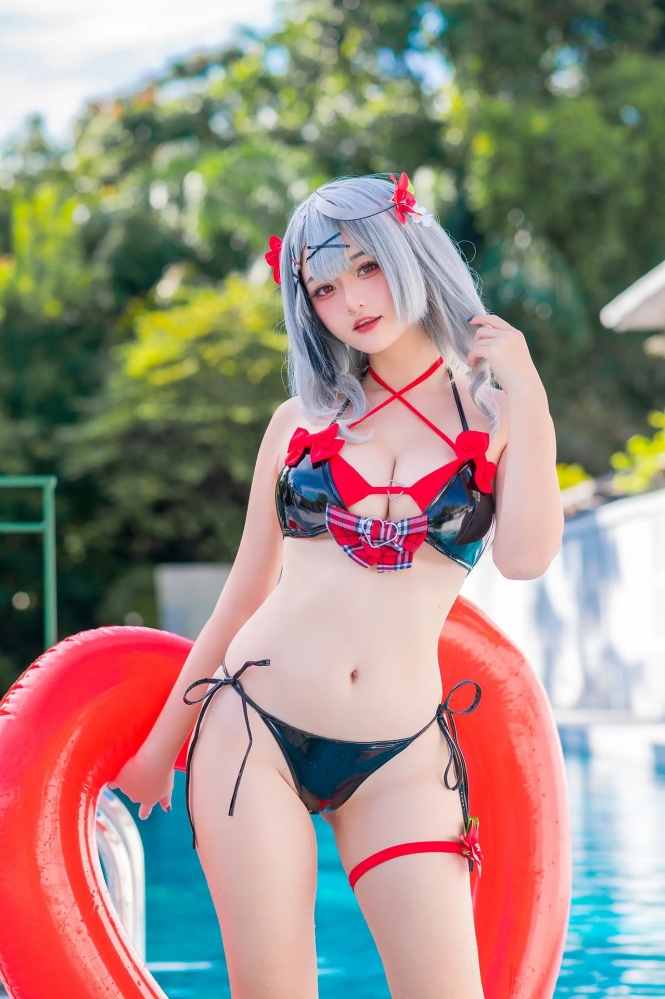 图片[2]-Xiaoyukiko – 沙花叉库洛艾 水着  21P  [21P]-COS世界