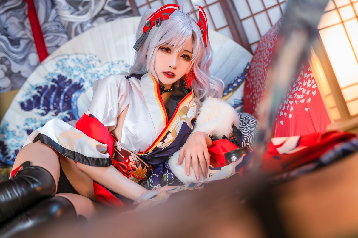 「微博红人」Momoko葵葵 - NO.19 欧根亲王 COS本子-和服-COS世界
