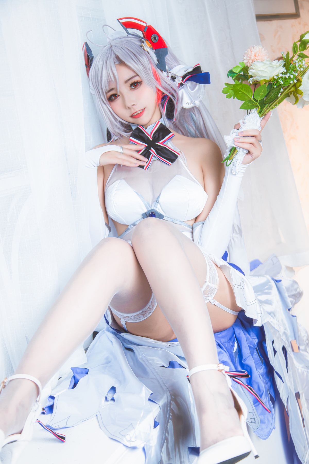「微博红人」Momoko葵葵 - NO.19 欧根亲王 COS本子-花嫁-COS世界