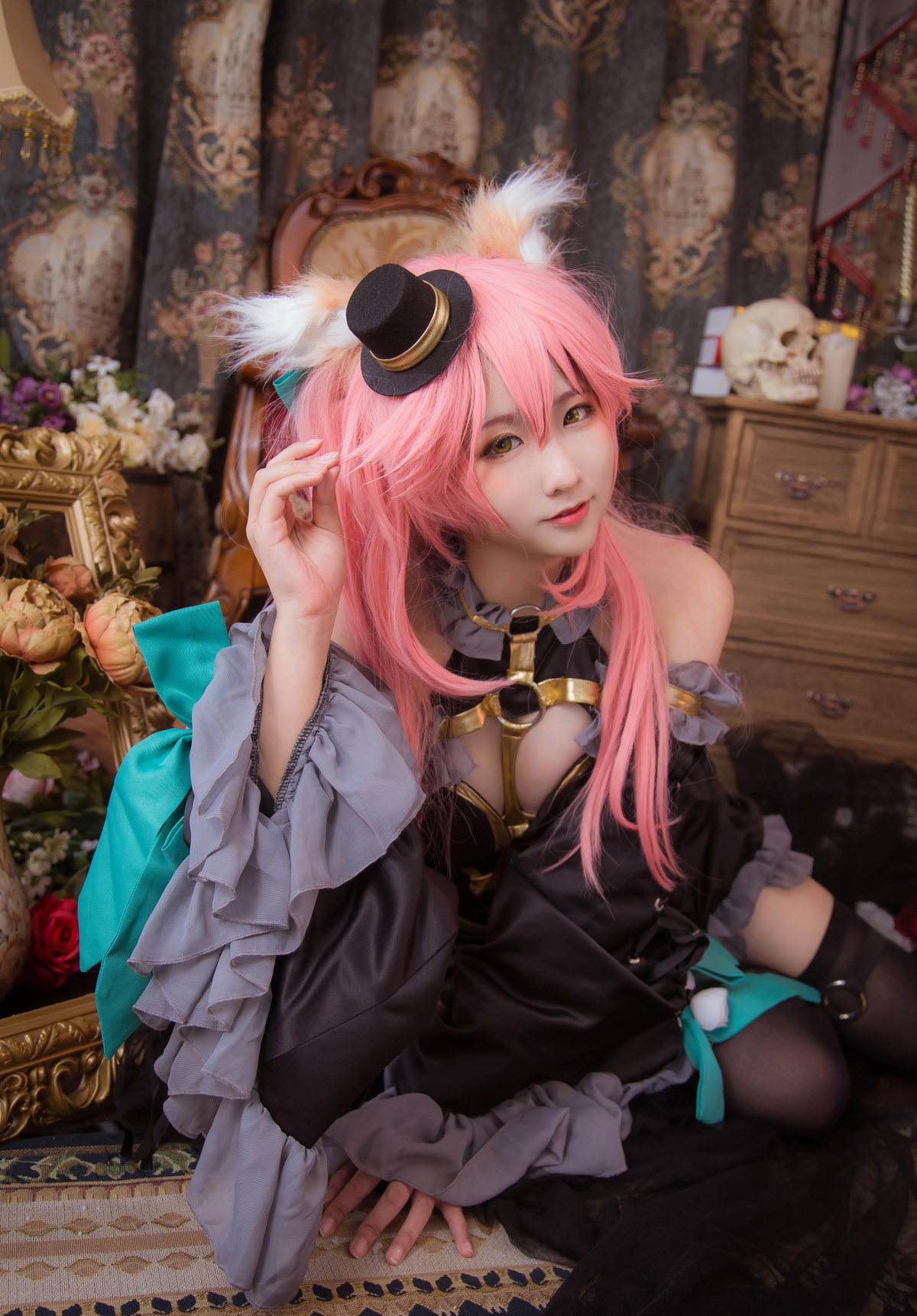 绫Aya - NO.03 FATEEXTEL-玉藻前-漆黑魔术师-COS世界