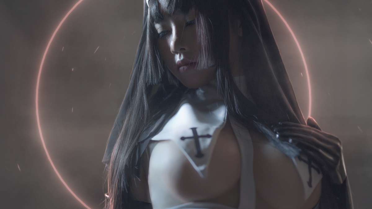 微博Coser@uki雨季 – NO.03 修女黑胶衣-COS世界